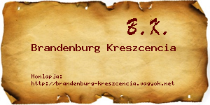 Brandenburg Kreszcencia névjegykártya